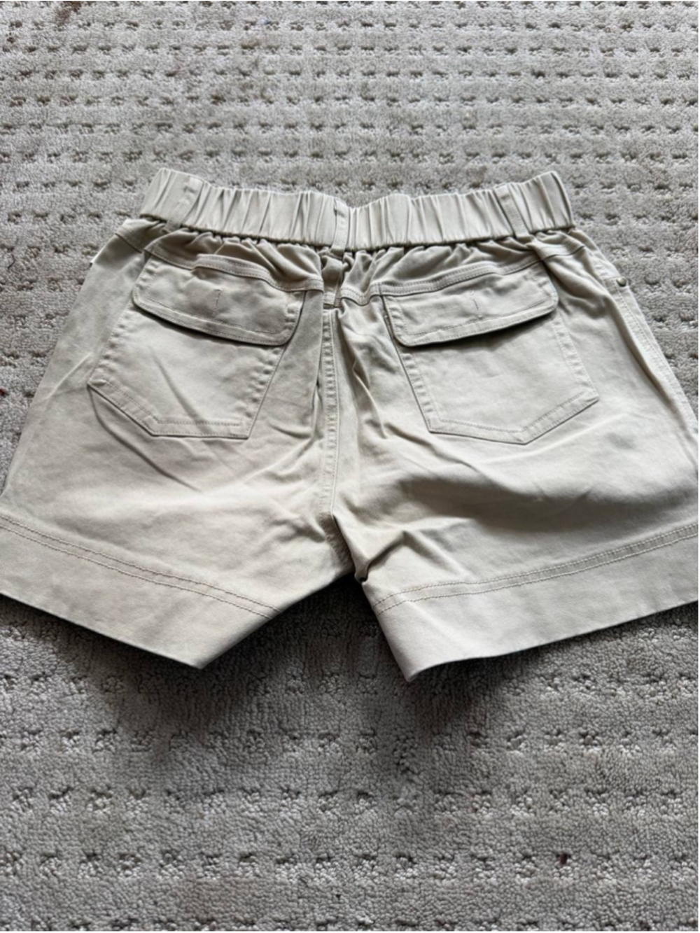 Flamingals Women's Mid Waist Solid Split Side Flap Pocket Casual Shorts S - Picture 5 of 6